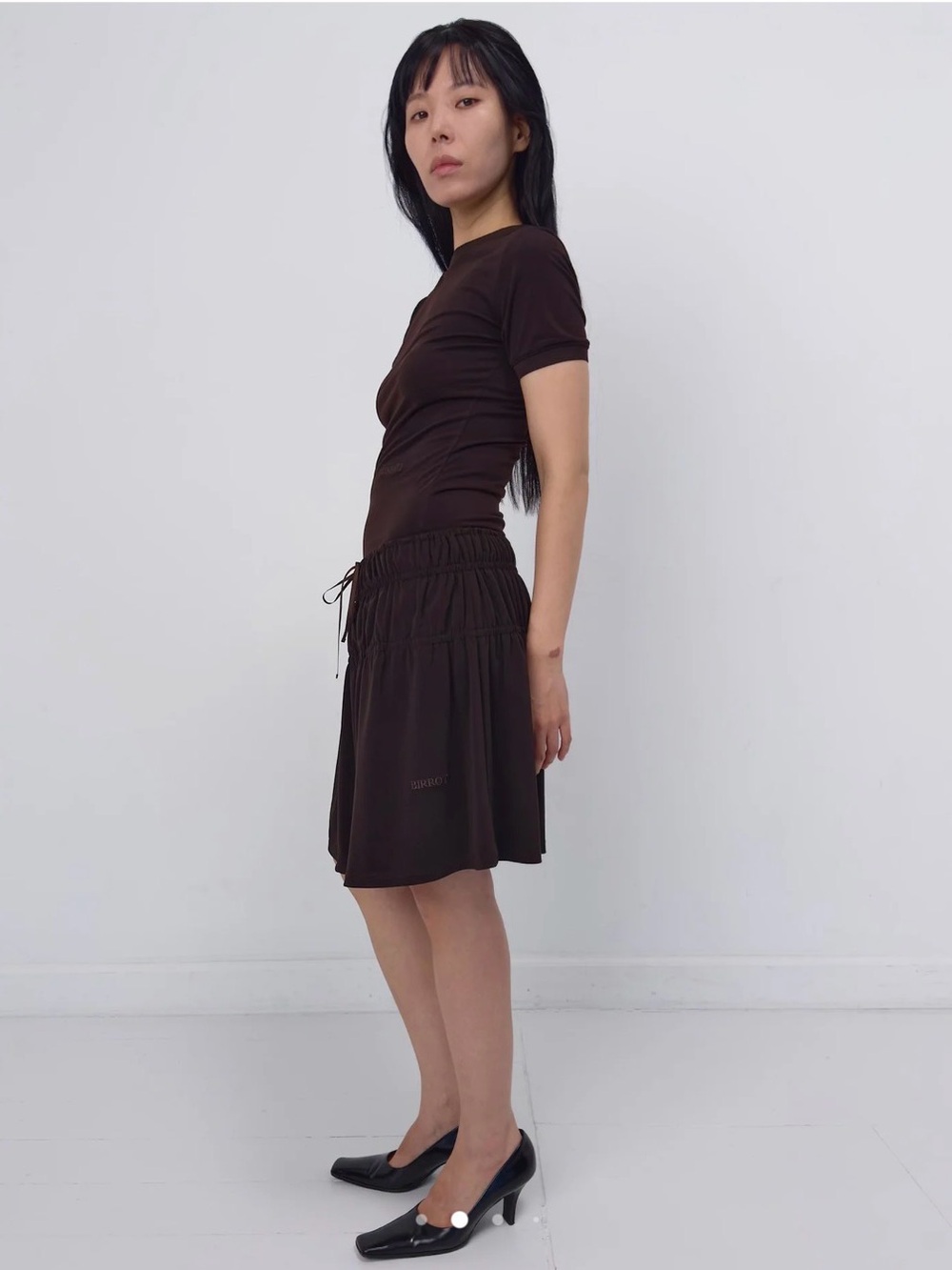 BIRROT Holiday Top Brown Short Sleeve T-Shirt Made In Korea Designed Denmark
